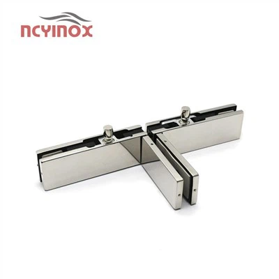 อุปกรณ์ฮาร์ดแวร์ T Shape Glass Clamp Swing Patch ฟิตติ้งสำหรับประตูกระจก