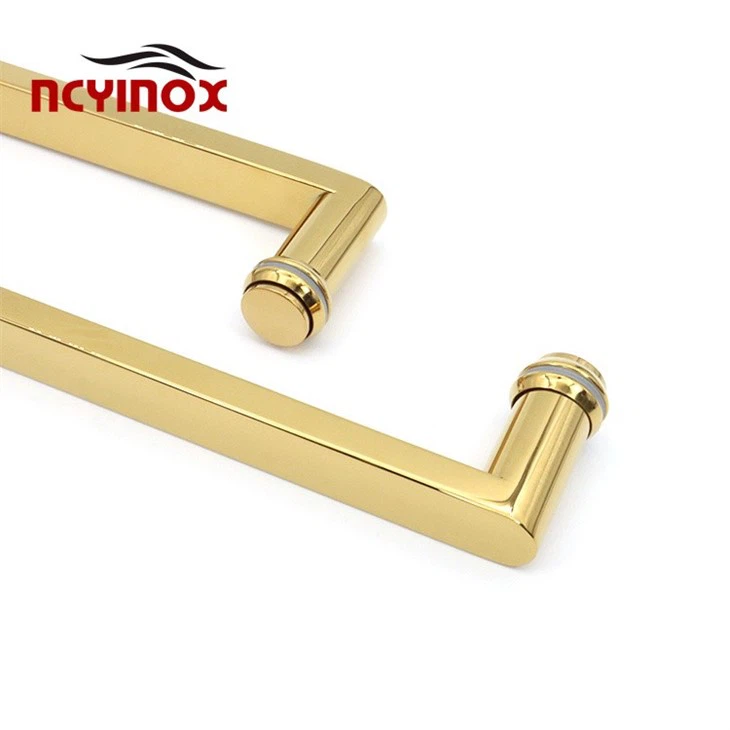 Stainless Steel Glass Door Handle L Type Pulls Towel Bar For Shower Door